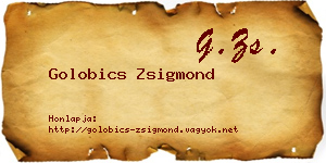 Golobics Zsigmond névjegykártya